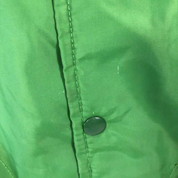 VTG HUGHES HYBRIDS SNAP BUTTON JACKET GREEN USA MADE XL FITS SMALLER 70s 80s - Picture 5 of 16